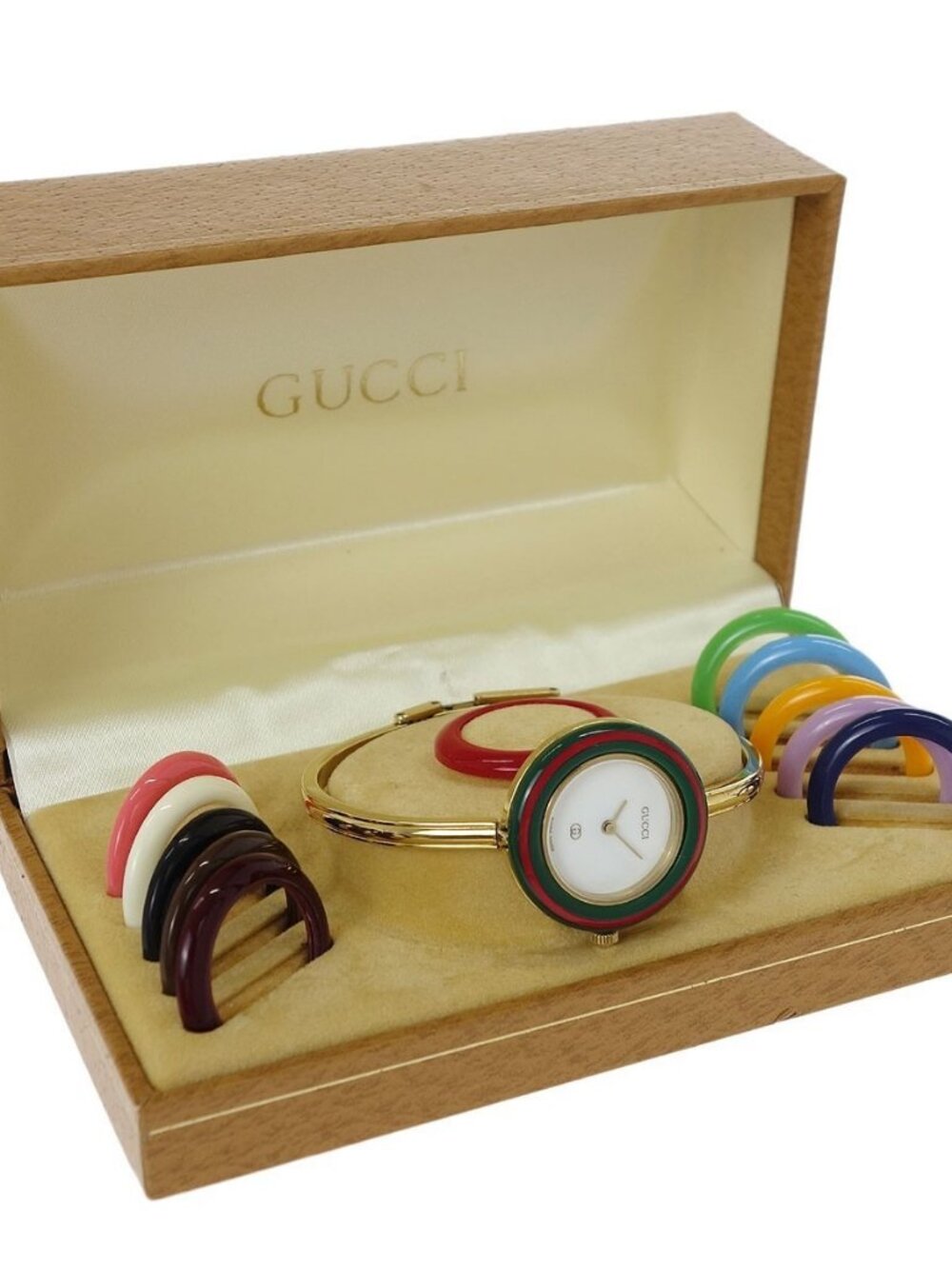 Gucci 1100-L Change Bezel Chameleon Quartz Watch SS 166857 - Picture 11 of 15